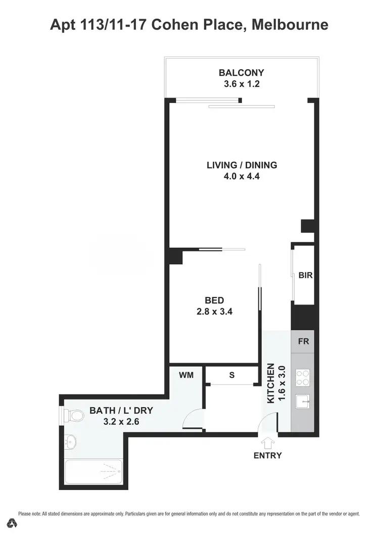 Floorplan of Homely unit listing, 113/11-17 Cohen Place, Melbourne VIC 3000