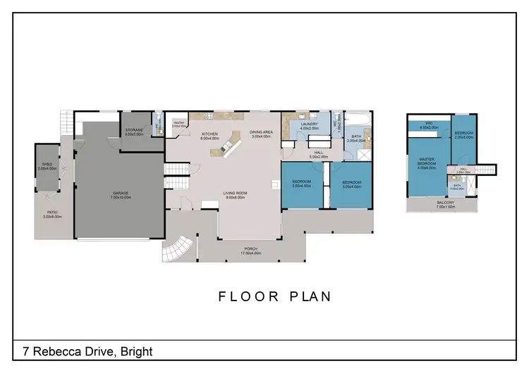 Floorplan of Homely house listing, 7 Rebecca Drive, Bright VIC 3741
