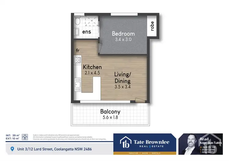 Floorplan of Homely unit listing, 3/12 Lord Street, Coolangatta QLD 4225