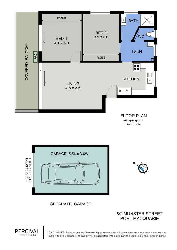 Floorplan of Homely unit listing, 6/2 Munster Street, Port Macquarie NSW 2444