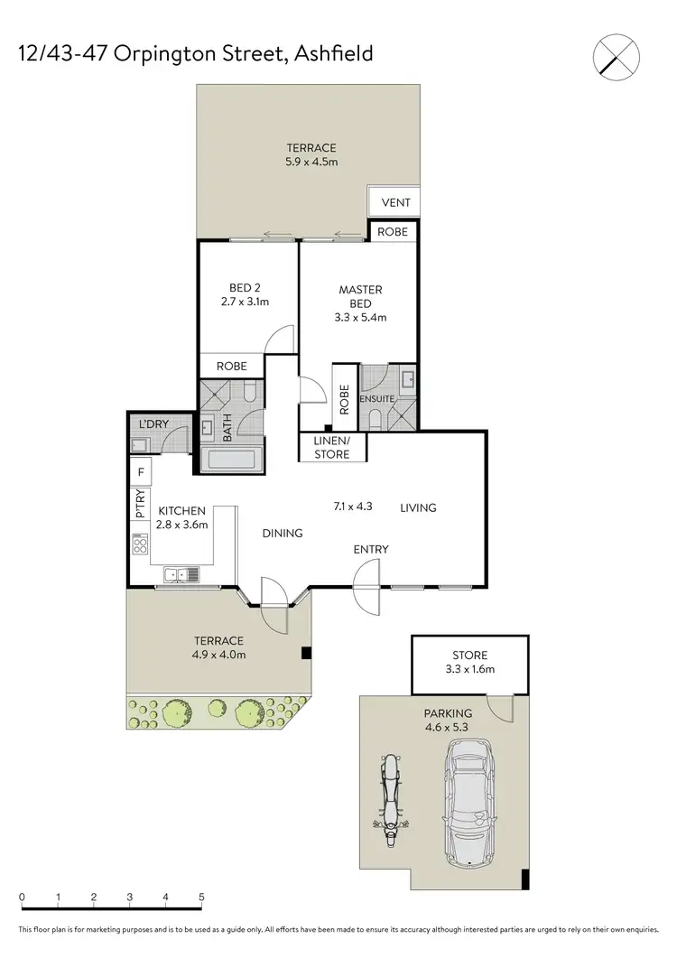 Floorplan of Homely apartment listing, 12/43-47 Orpington Street, Ashfield NSW 2131