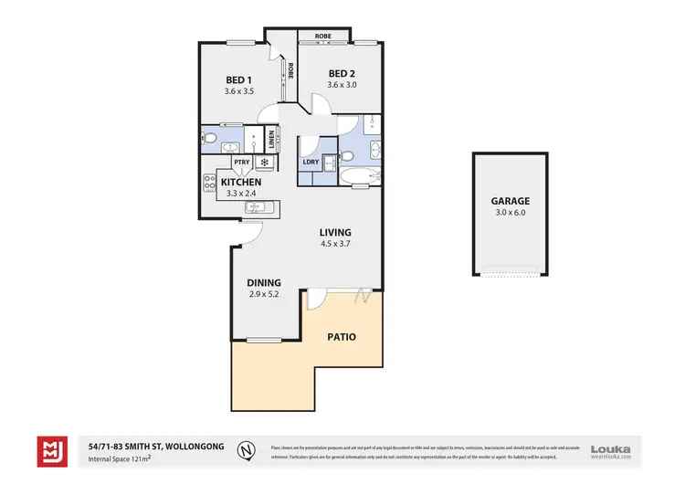 Floorplan of Homely unit listing, 54/71-83 Smith Street, Wollongong NSW 2500