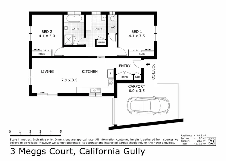 Floorplan of Homely house listing, 3 Meggs Court, California Gully VIC 3556