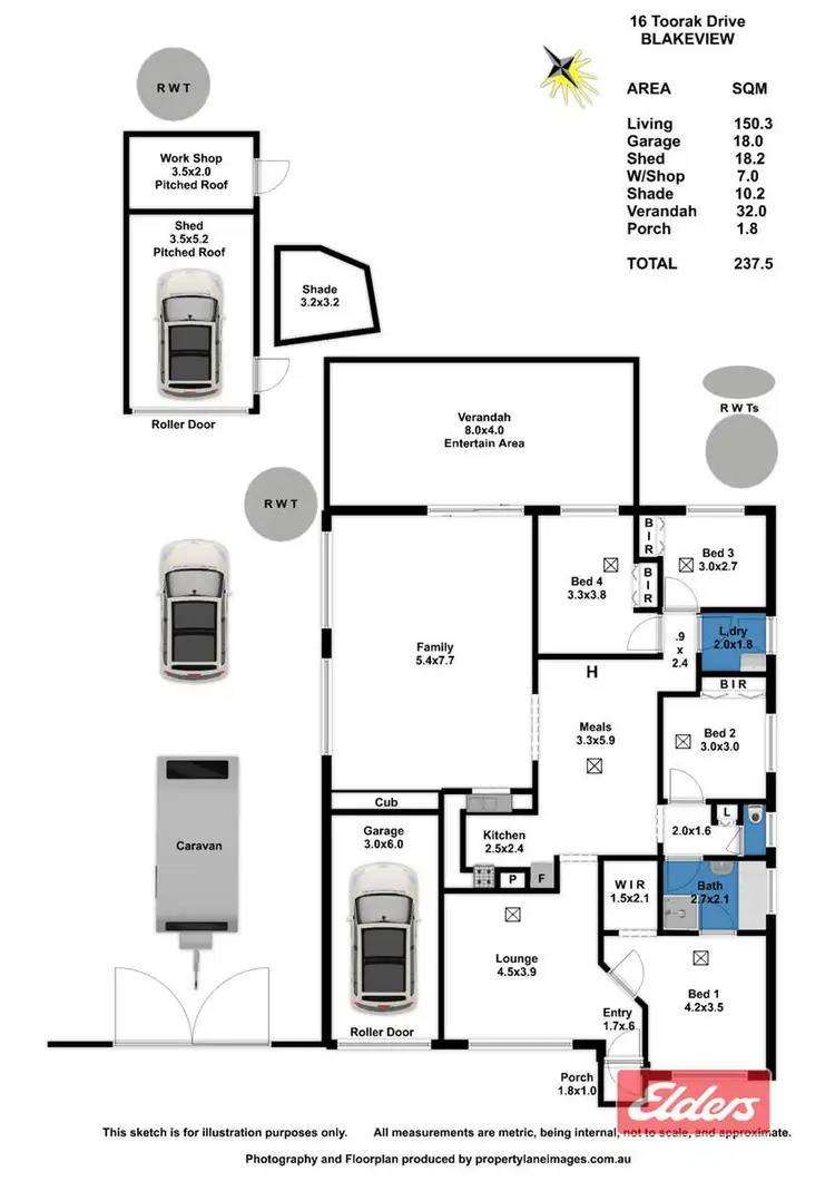 Floorplan of Homely house listing, 16 Toorak Drive, Blakeview SA 5114