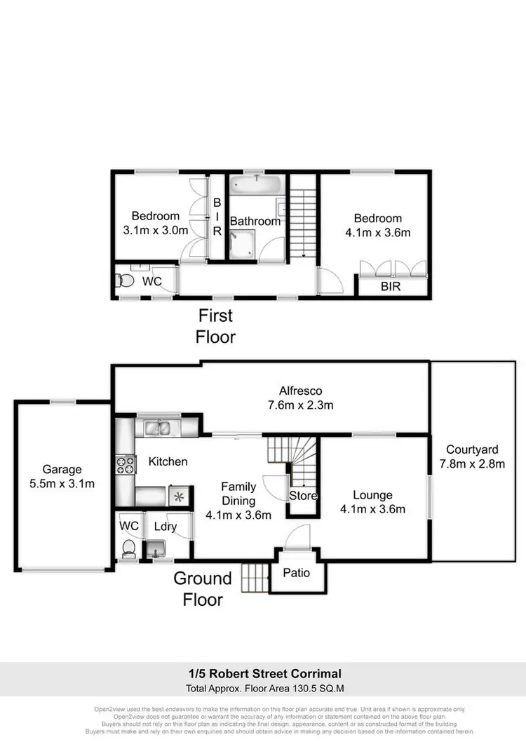 Floorplan of Homely townhouse listing, 1/5 Robert Street, Corrimal NSW 2518