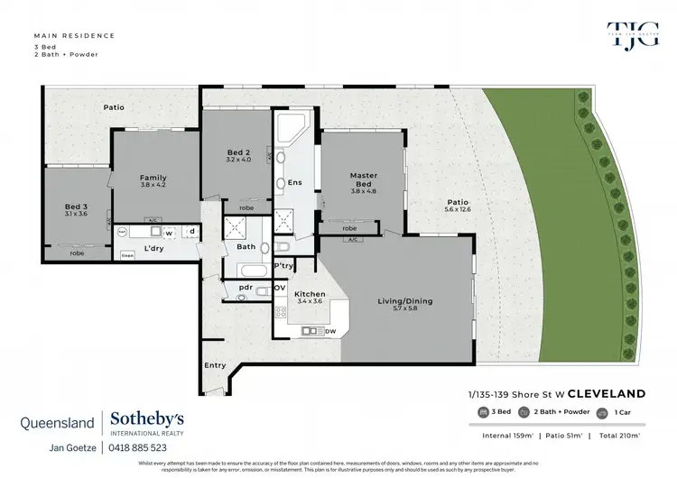 Floorplan of Homely apartment listing, 1/135-139 Shore Street West, Cleveland QLD 4163