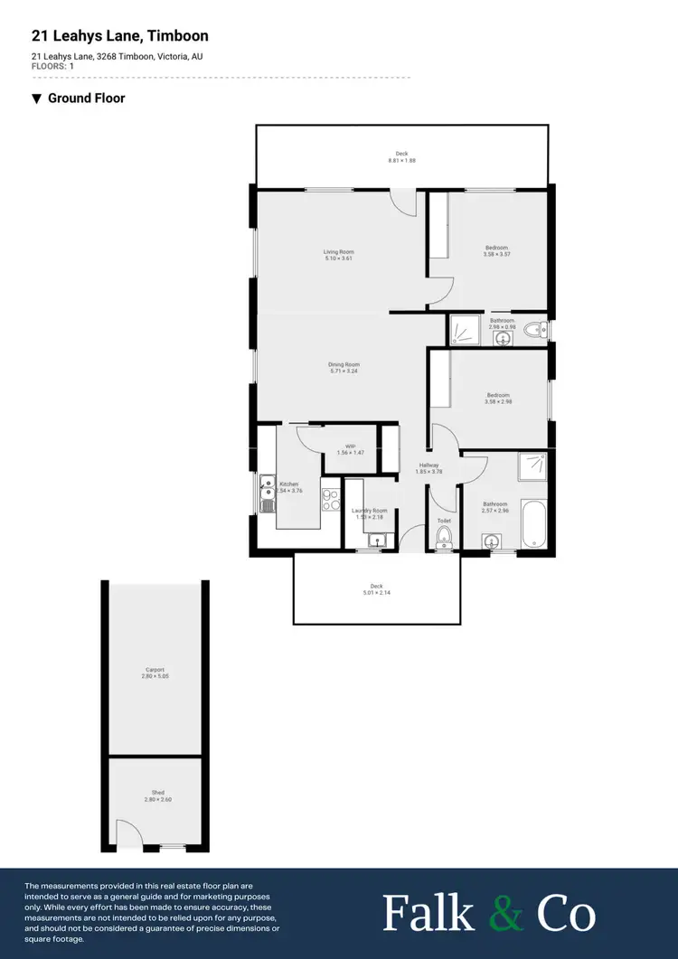 Floorplan of Homely house listing, 21 Leahys Lane, Timboon VIC 3268