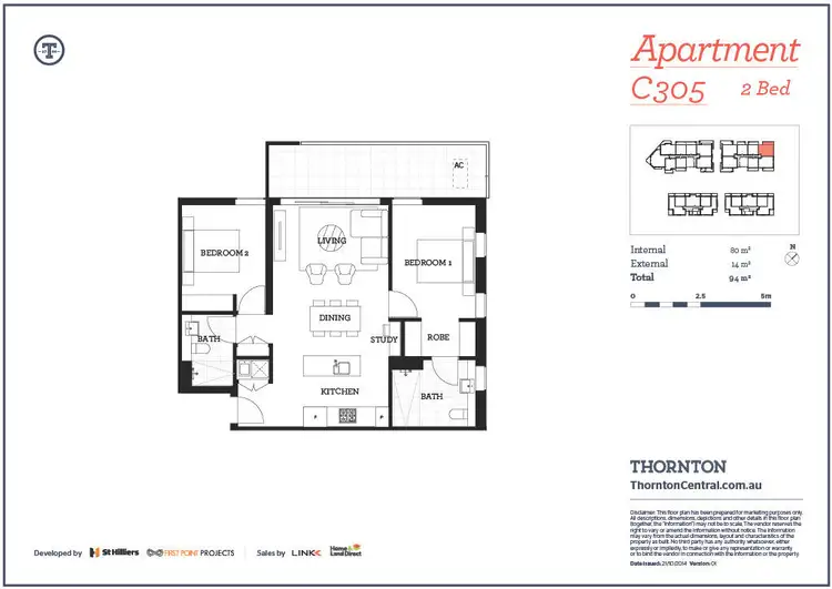 Floorplan of Homely apartment listing, 305/101C Lord Sheffield Circuit, Penrith NSW 2750