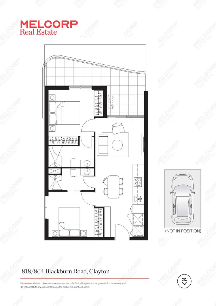 Floorplan of Homely apartment listing, M-City 818/864 Blackburn Road, Clayton VIC 3168