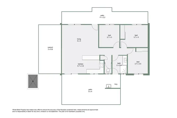 Floorplan of Homely house listing, 2 Trucano Close, Whitfield QLD 4870