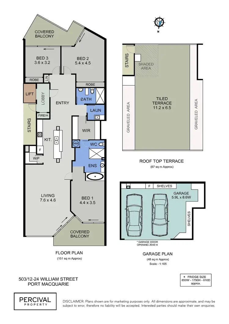 Floorplan of Homely unit listing, 503/12-24 William Street, Port Macquarie NSW 2444