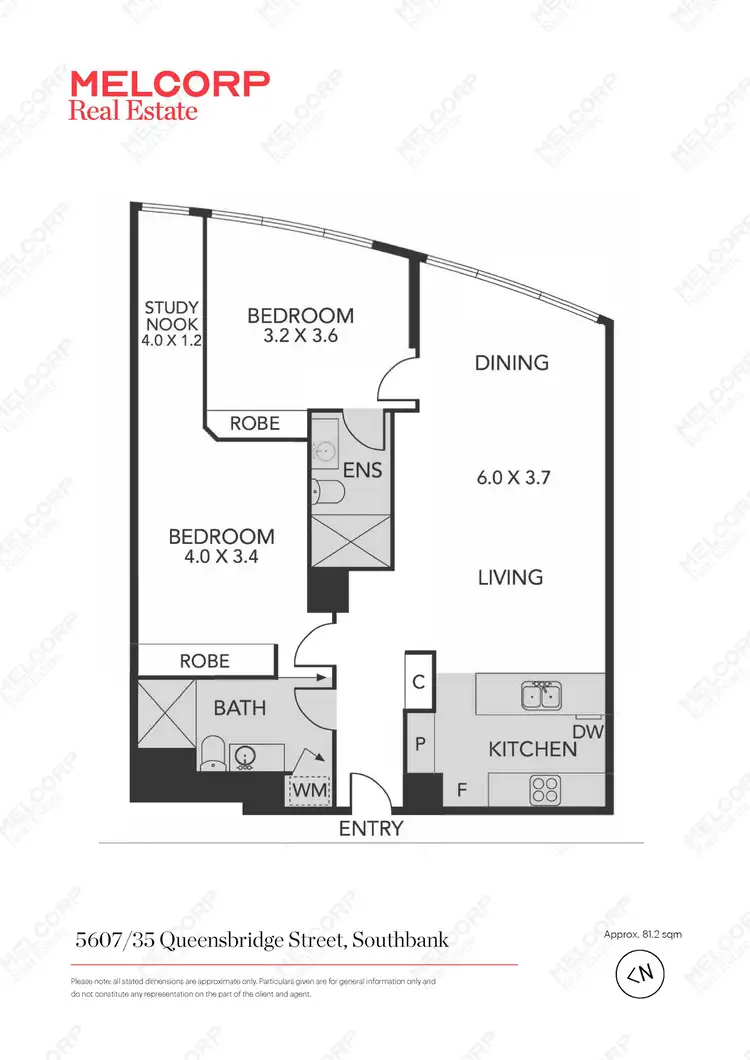 Floorplan of Homely apartment listing, 5607/35 Queensbridge Street, Southbank VIC 3006