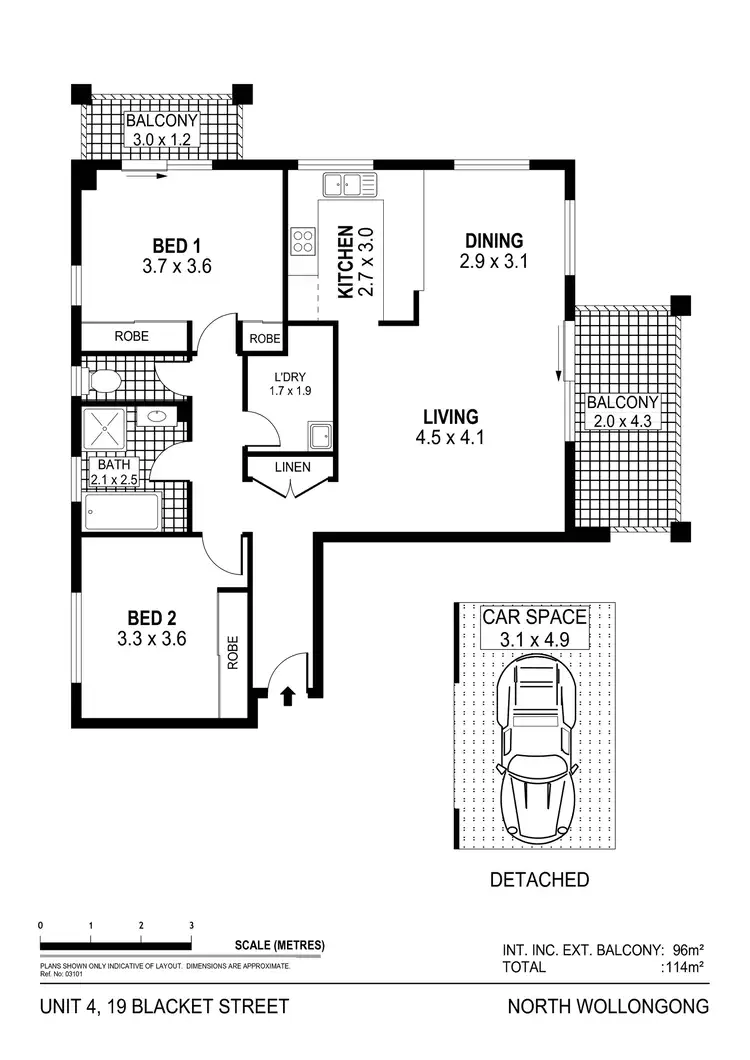 Floorplan of Homely unit listing, 4/19 Blacket Street, North Wollongong NSW 2500