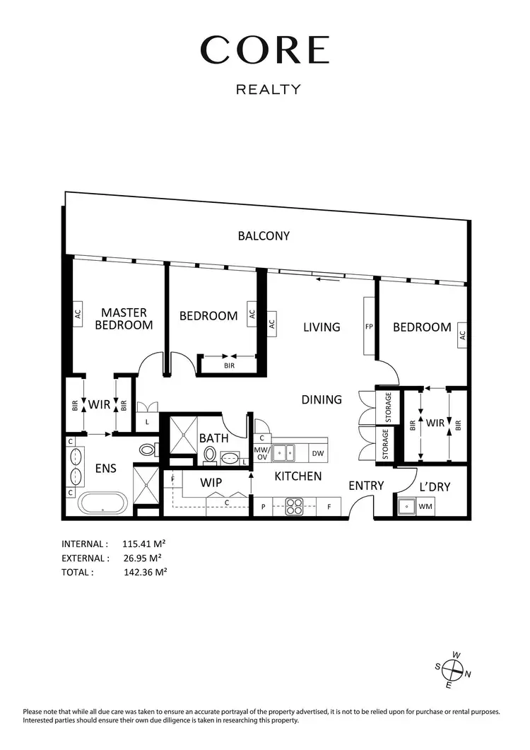 Floorplan of Homely apartment listing, 1015/626 Heidelberg Road, Alphington VIC 3078