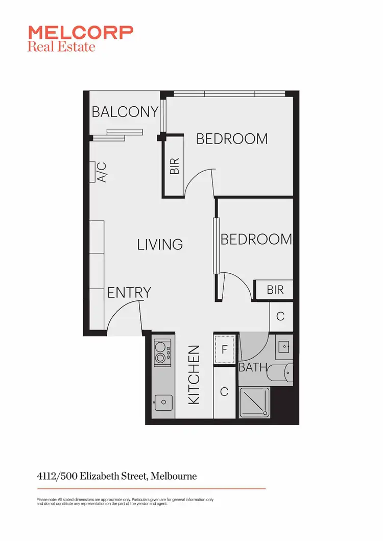 Floorplan of Homely apartment listing, 4112/500 Elizabeth Street, Melbourne VIC 3000