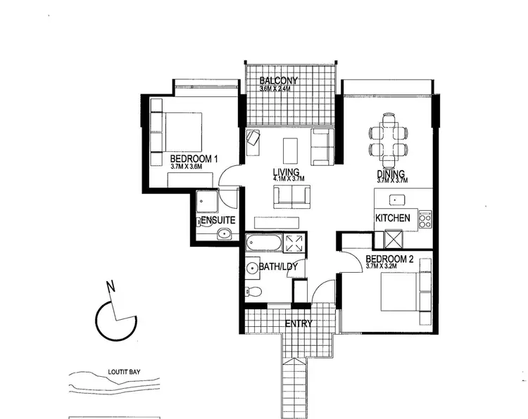 Floorplan of Homely unit listing, 12/256-260 Mountjoy Parade, Lorne VIC 3232