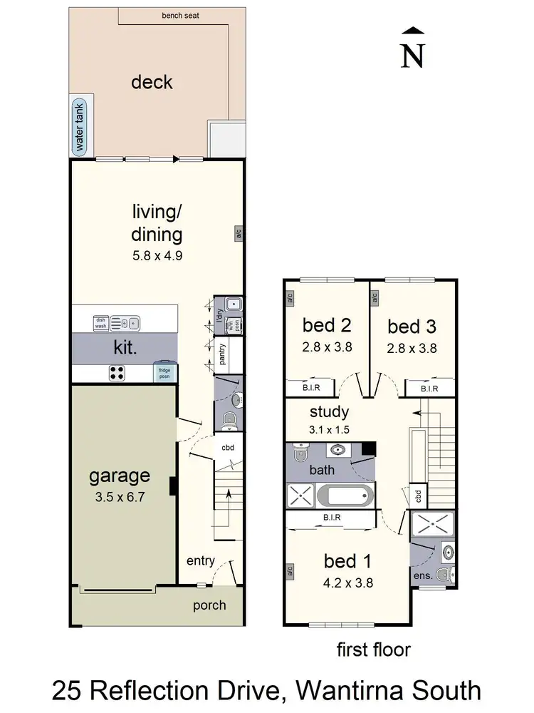 Floorplan of Homely house listing, 25 Reflection Drive, Wantirna South VIC 3152