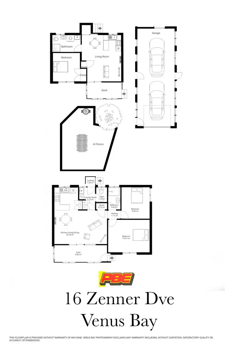 Floorplan of Homely house listing, 16 Zenner Drive, Venus Bay VIC 3956