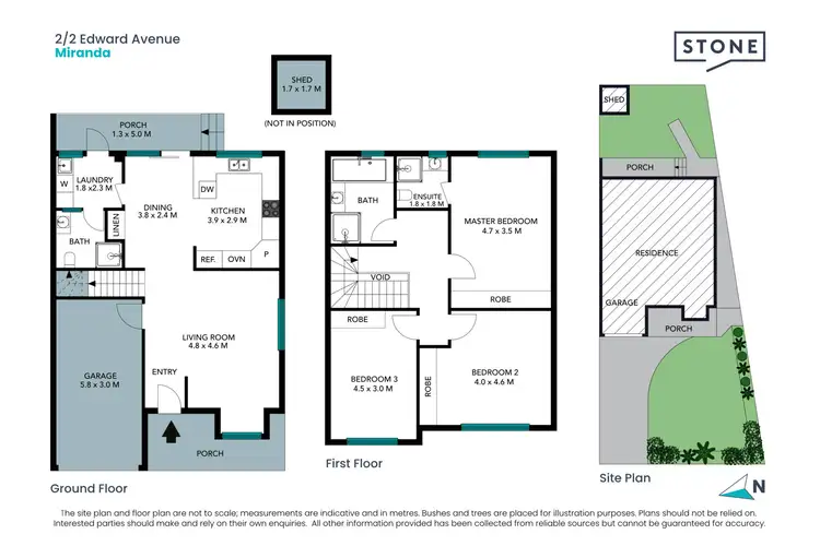 Floorplan of Homely semi-detached listing, 2/2 Edward Avenue, Miranda NSW 2228