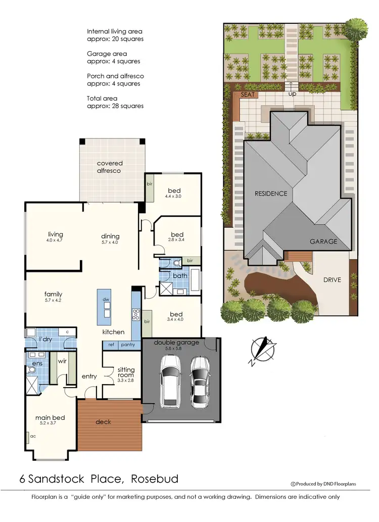Floorplan of Homely house listing, 6 Sandstock Place, Rosebud VIC 3939