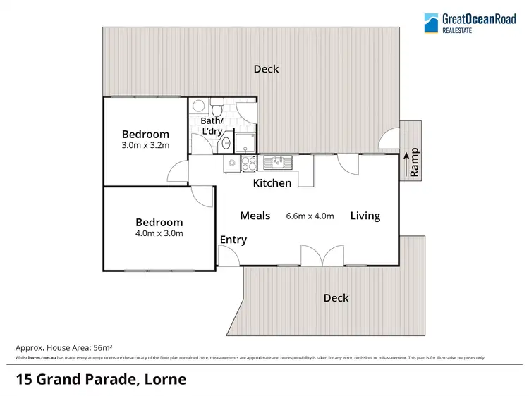 Floorplan of Homely house listing, 15 Grand Parade, Lorne VIC 3232
