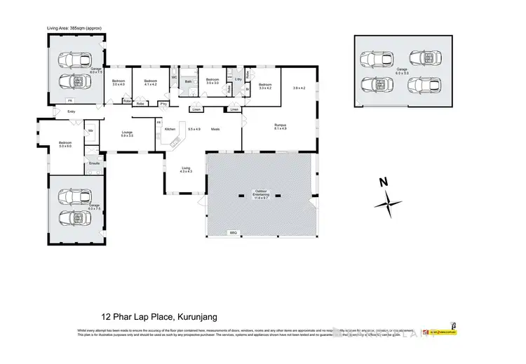 Floorplan of Homely house listing, 12 Phar Lap Place, Kurunjang VIC 3337