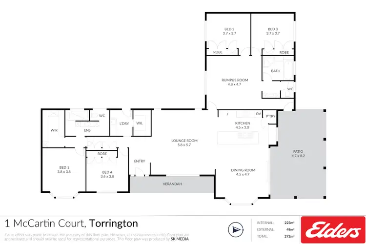 Floorplan of Homely house listing, 1 McCartin Court, Torrington QLD 4350
