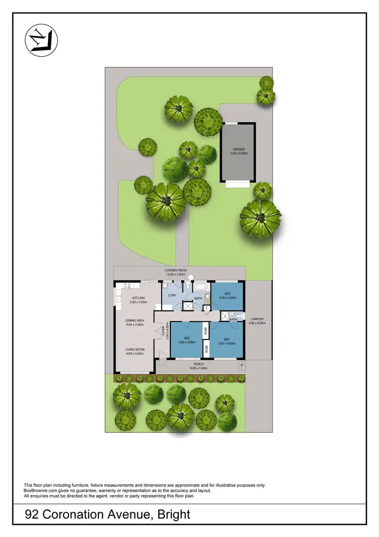 Floorplan of Homely house listing, 92 Coronation Avenue, Bright VIC 3741