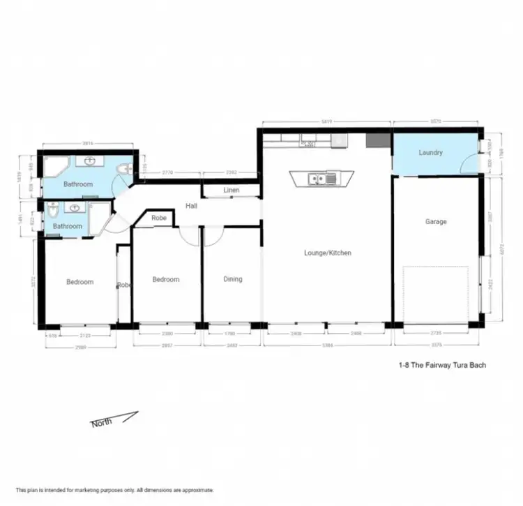 Floorplan of Homely apartment listing, 1/8 The Fairway, Tura Beach NSW 2548