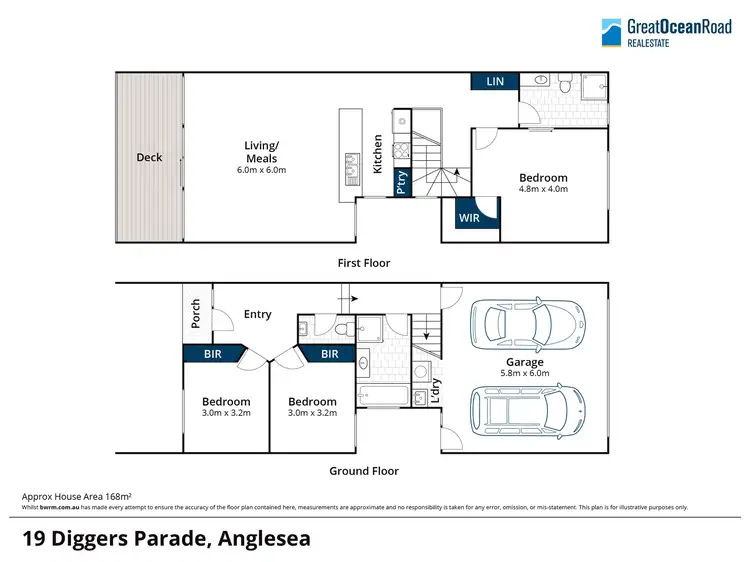 Floorplan of Homely townhouse listing, 19 Diggers Parade, Anglesea VIC 3230