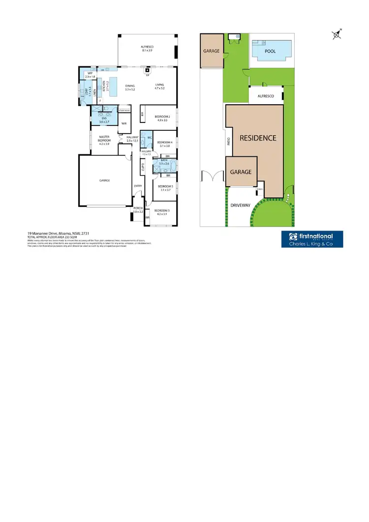 Floorplan of Homely house listing, 19 Marsanne Drive, Moama NSW 2731