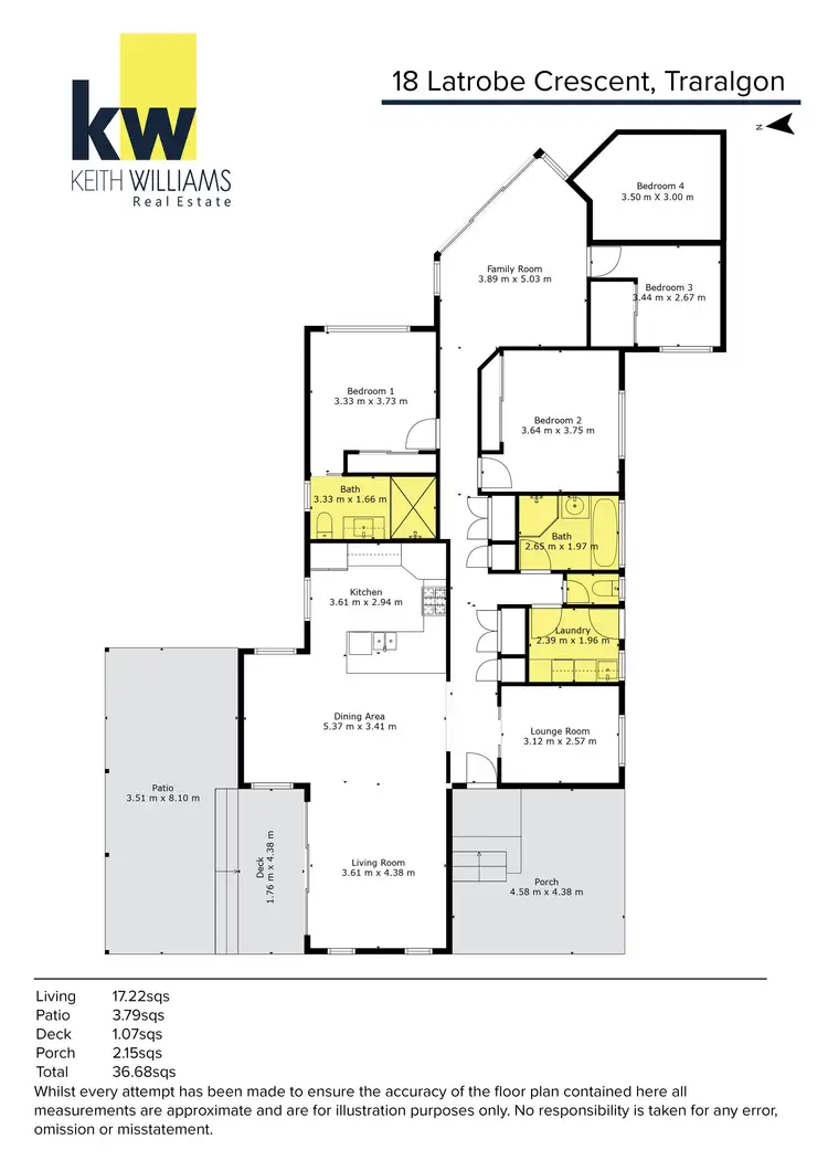 Floorplan of Homely house listing, 18 Latrobe Crescent, Traralgon VIC 3844