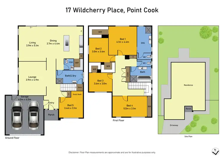 Floorplan of Homely house listing, 17 Wildcherry Place, Point Cook VIC 3030