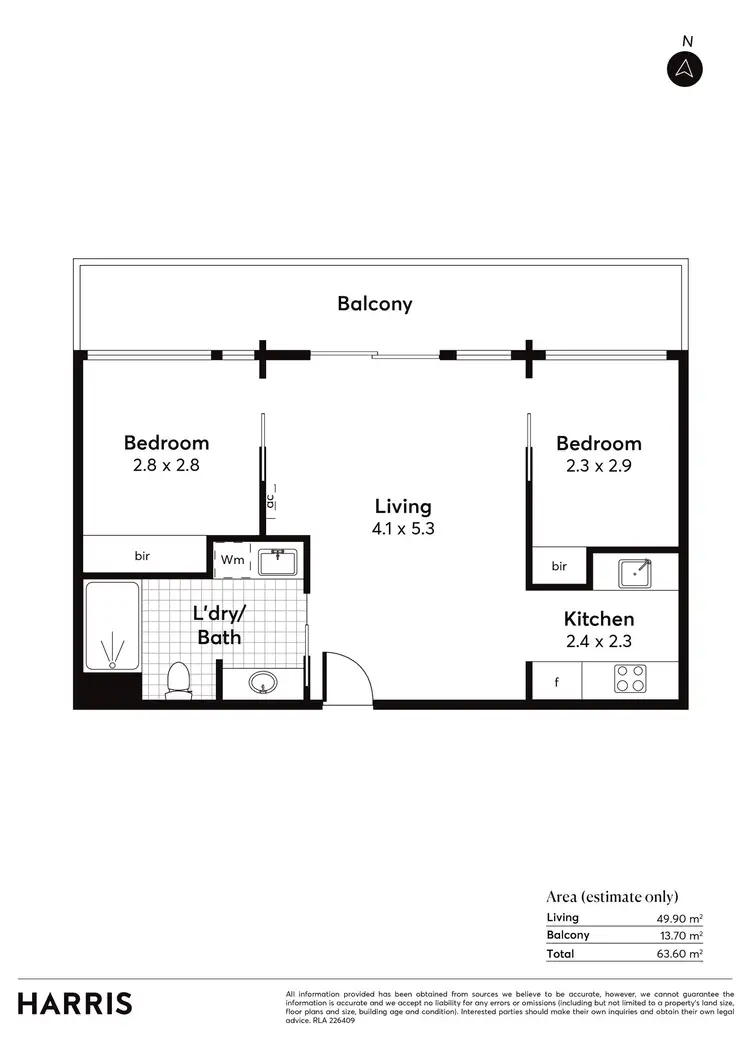 Floorplan of Homely apartment listing, 823/33 Warwick Street, Walkerville SA 5081