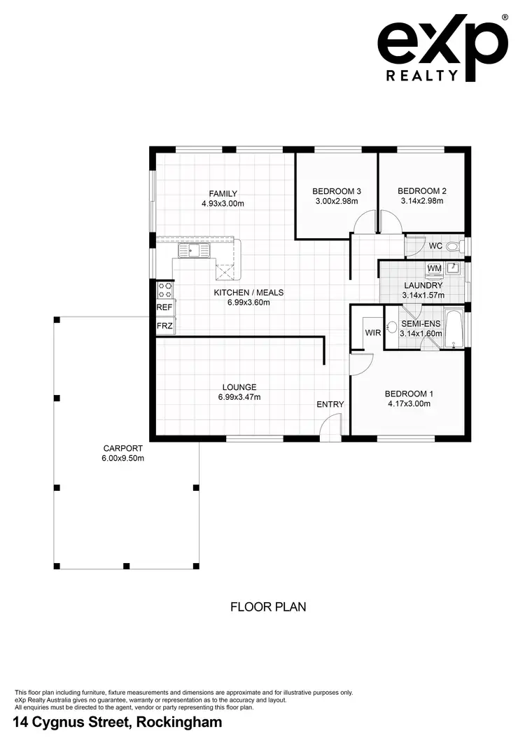Floorplan of Homely house listing, 14 Cygnus Street, Rockingham WA 6168