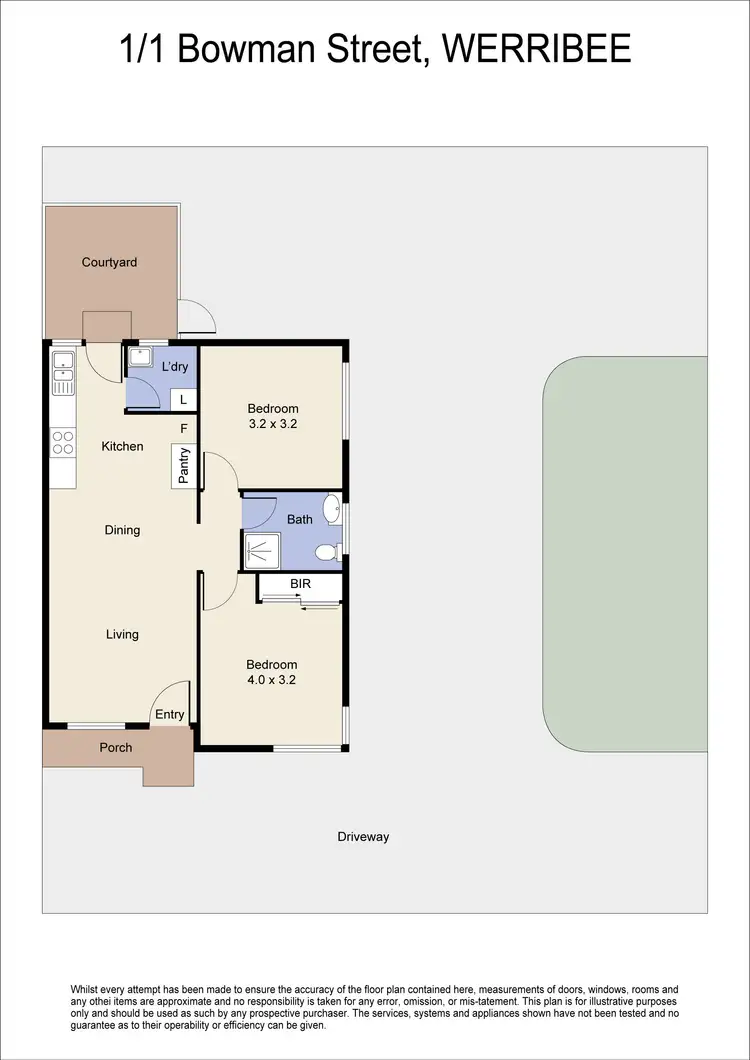 Floorplan of Homely unit listing, 1/1 Bowman Street, Werribee VIC 3030