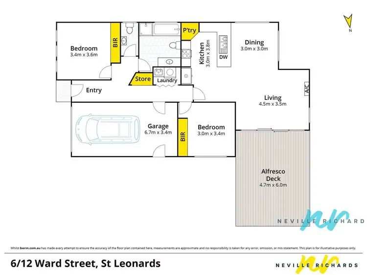 Floorplan of Homely unit listing, 6/12 Ward Street, St Leonards VIC 3223