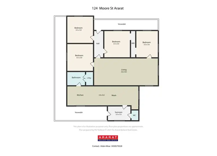 Floorplan of Homely house listing, 124 Moore Street, Ararat VIC 3377