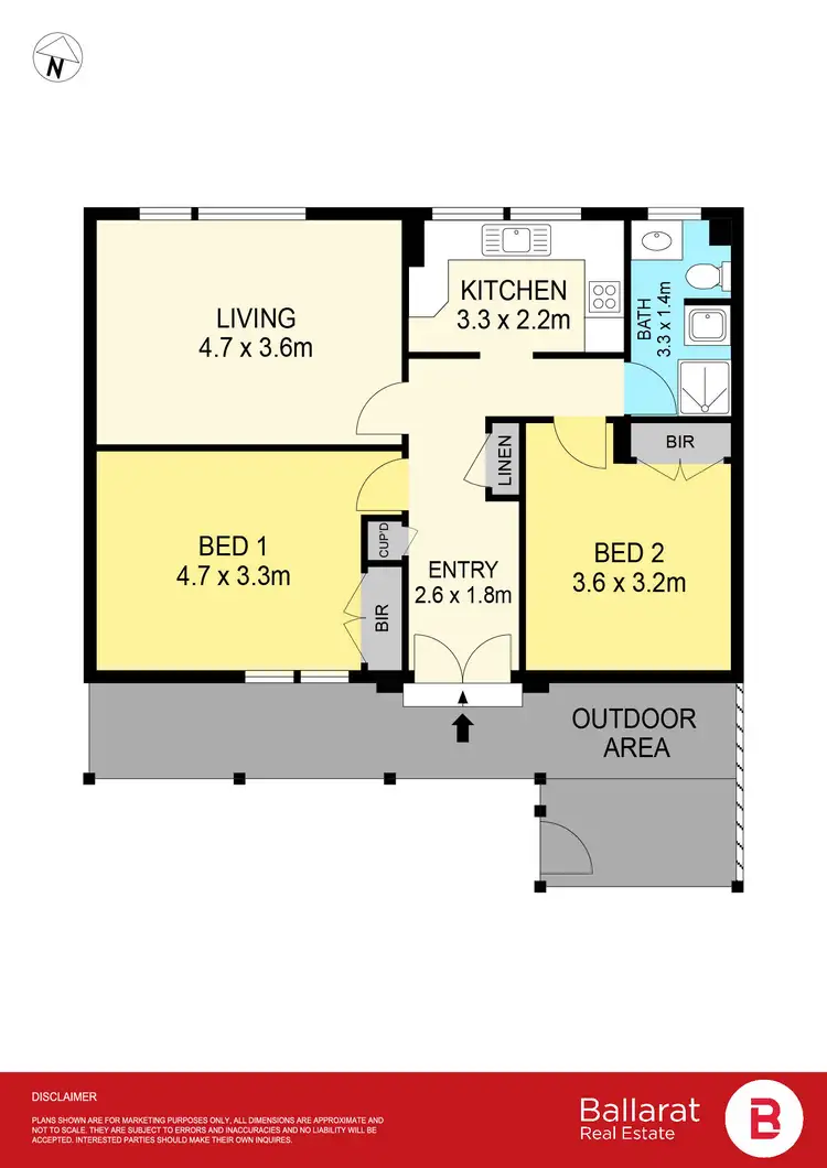Floorplan of Homely unit listing, 2/509 Drummond Street South, Redan VIC 3350
