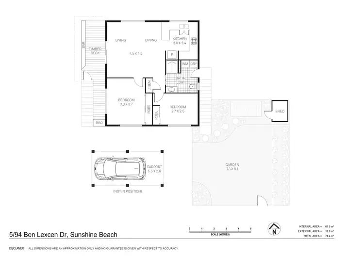 Floorplan of Homely unit listing, 5/94 Ben Lexcen Drive, Sunshine Beach QLD 4567
