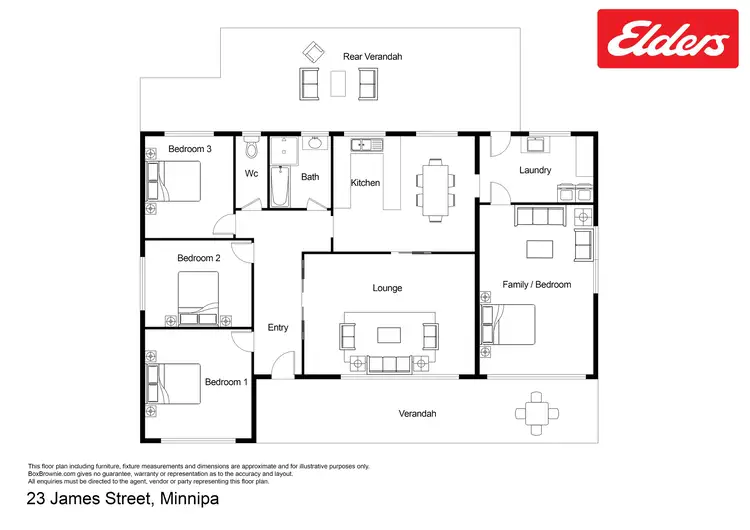Floorplan of Homely house listing, 19-23 James Street, Minnipa SA 5654