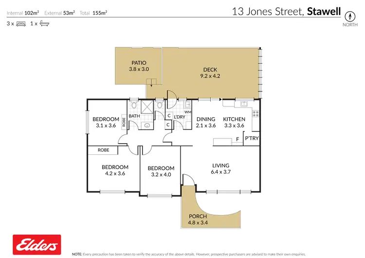 Floorplan of Homely house listing, 13 Jones Street, Stawell VIC 3380