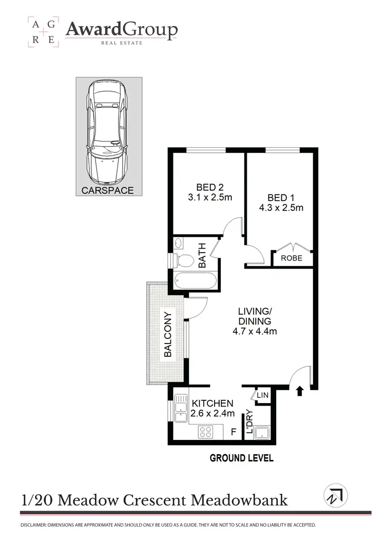 Floorplan of Homely unit listing, 1/20 Meadow Crescent, Meadowbank NSW 2114