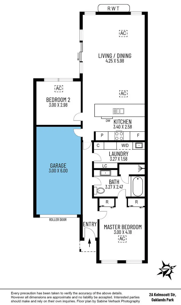 Floorplan of Homely house listing, 2A Kelmscott Street, Oaklands Park SA 5046