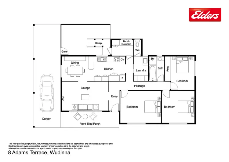 Floorplan of Homely house listing, 8 Adams Terrace, Wudinna SA 5652