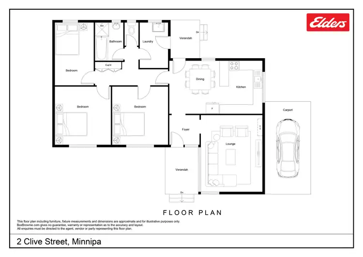 Floorplan of Homely house listing, 2 Clive Street, Minnipa SA 5654