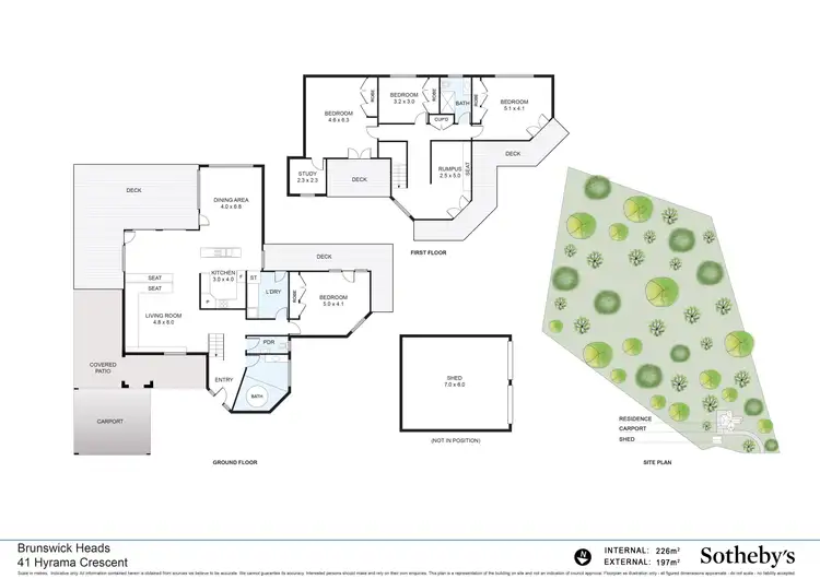 Floorplan of Homely house listing, 41 Hyrama Crescent, Brunswick Heads NSW 2483