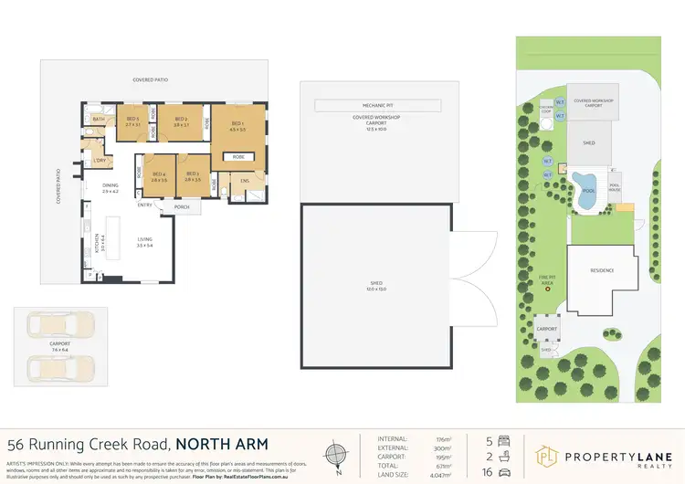 Floorplan of Homely rural property listing, 56 Running Creek Road, North Arm QLD 4561