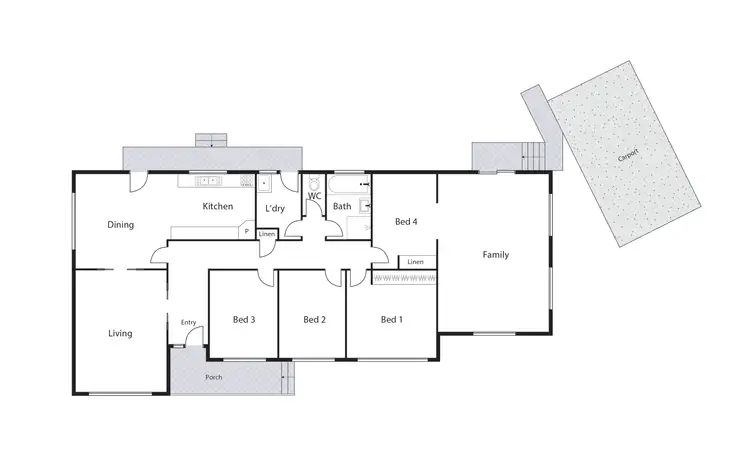 Floorplan of Homely house listing, 1 Anderson Street, Chifley ACT 2606