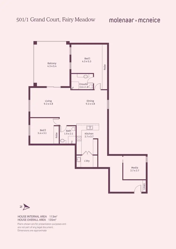Floorplan of Homely apartment listing, 501/1 Grand Court, Fairy Meadow NSW 2519